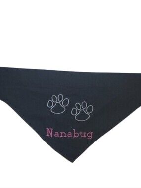 Dog Personalized "Nanabug" Collar Bandana-M/L